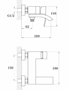 Смеситель для ванны Ganzer GZ44031