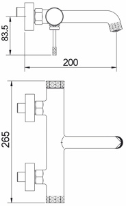 Смеситель для ванны Hansen HL30098