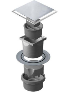 Душевой трап Pestan Confluo Standart Vertical Plate 2 in 1 with flange, 10х10 см