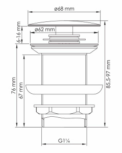 Донный клапан Wasserkraft A247 / A248