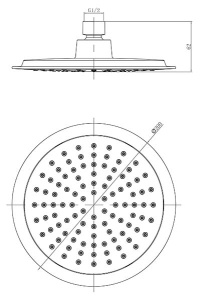 Верхний душ Lemark LM8033C / LM8034C, 20х20, хром
