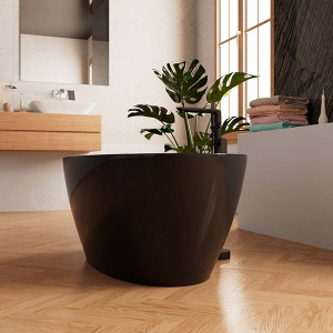 Акриловая ванна Frank F6123 Black, 170х81, черный