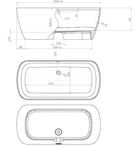 Ванна из искусственного камня Astra-form Антарес Solid цветная, 160х75