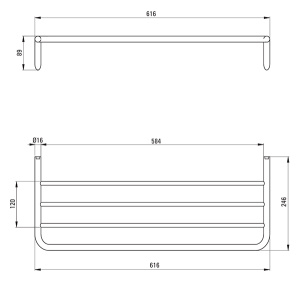 Полка Deante Silia Steel ADI F531