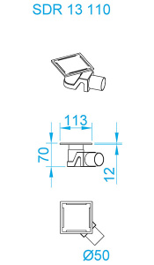 Душевой трап RGW SDR-13B, 11х11 см