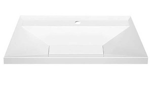 Умывальник Belux Фаворит 650 / 750 / 850 / 1000 / 1200 белый матовый Solid Surface, 100х50
