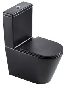 Напольный унитаз Gid Tn2189Bm с сиденьем Soft Close, черный матовый