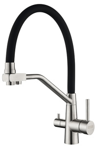 Кухонная мойка Arfeka Eco AR 50 Satin со смесителем Japeto, дозатором и роллер-матом