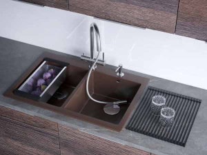 Смеситель для кухонной мойки Omoikiri Akita-S-C / Akita-S-BN с подключением к фильтру воды, хром