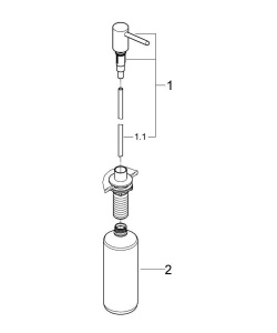 Дозатор для моющих средств Grohe Contemporary, хром