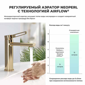 Смеситель для умывальника Wellsee Once and forever 182403000