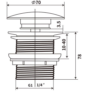 Донный клапан Vincea DBS0-216MA / DBS0-216MB