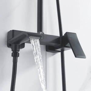 Душевая стойка Shevanik S4036H / S4036T, черный матовый