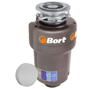 Кухонная мойка Roxen Uno 560210-54-S под столешницу (износостойкое покрытие) с аксессуарами и измельчителем Bort Titan Max Power 93410266 (Full Control)