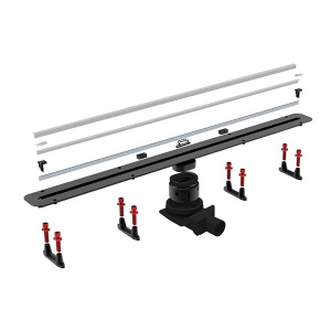 Душевой трап Pestan Confluo Slim Line 550 / 650 / 750 / 850 / 950 Black Matte, 55 см