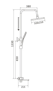 Душевая стойка Shevanik S9936H