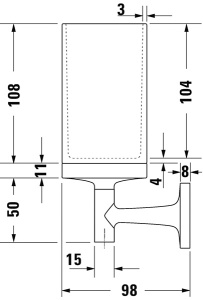 Стакан Duravit Starck T 0099311000