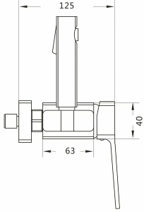 Смеситель для биде Rose R1505F-1