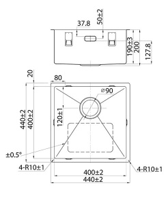 Кухонная мойка Iddis Edifice EDI44B0i77