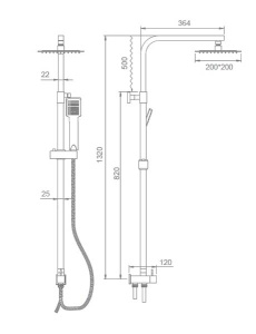 Душевая стойка Ledeme L2416