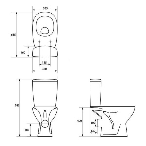 Напольный унитаз Cersanit 584 Arteco 010, белый