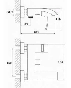 Смеситель для ванны Ganzer GZ44032-D