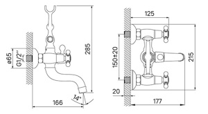 Смеситель для ванны Iddis Sam SAMSB02i02