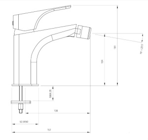 Смеситель для биде Deante Arnika Titanium BQA D31M