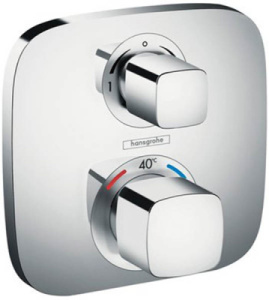 Смеситель встраиваемый Hansgrohe Ecostat E 15708000 термостатический (2 функции), хром