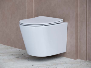 Подвесной унитаз CeramicaNova Balearica CN6000 / CN6000MW Rimless Soft Close, белый глянцевый
