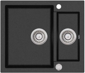 Кухонная мойка AquaSanita Tesa SQT150, 58х50, black metallic