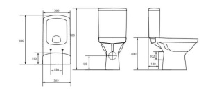 Напольный унитаз Cersanit 600 Easy New Clean On 011, белый