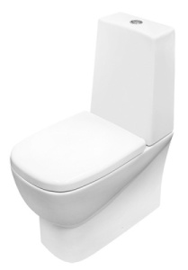 Напольный унитаз Sanita Luxe Infinity Mono SL DM (с крышкой SoftClose), белый