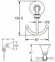 Крючок Rose RG1221 двойной