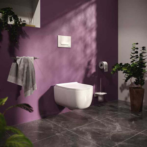 Кнопка для инсталляции Berges Novum S1 040041 / S4 040044, белый глянцевый