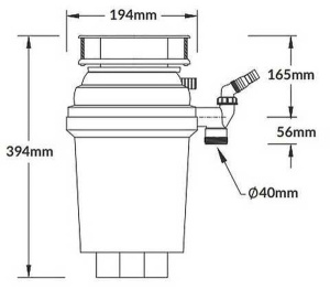 Измельчитель пищевых отходов McAlpine Perfect Grind WDU-4ASEU-POL