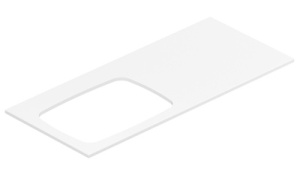 Столешница Belux LUNA-JAZZ-REC540 НП120 / НП140 белый матовый Solid Surface, 120, белый матовый