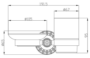 Стакан Zorg AZR 21 BR с мыльницей