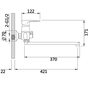 Смеситель для ванны Ganzer GZ11041