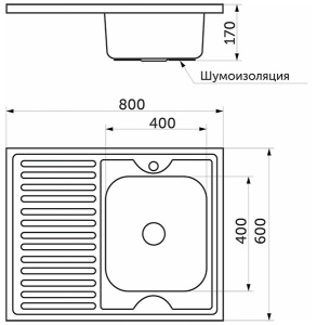 Кухонная мойка AKS 42597 / 37120