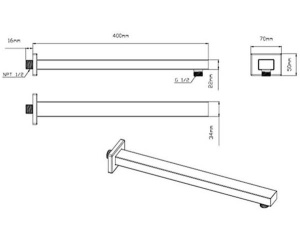 Верхний душ Vincea VSHD-41CBG