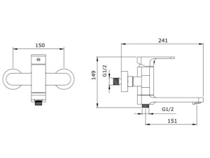 Смеситель для ванны Ganzer GZ06132-Q