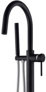 Смеситель для ванны Boheme Uno 469-BCR Black Chrome напольный