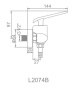 Смеситель для душа Ledeme L2074WR