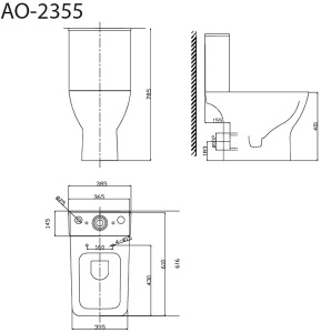 Напольный унитаз Triton-Pro Astro AO-2355, белый
