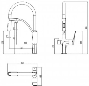 Смеситель для кухонной мойки Lemark Bronx LM3761BL / LM3761BLR / LM3761GM с подключением к системе очистки воды, черный, золото