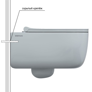 Подвесной унитаз Berges EGO Rimless 082111 с крышкой Soft Close