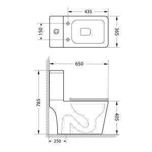 Напольный унитаз Lauter W09 S-TRAP / 21900003, белый