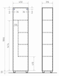 Пенал Vigo Geometry 45 pn.GEO.45