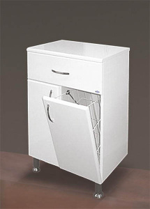 Комод Misty Люси 50 / 60 с корзиной для белья, 50, белый